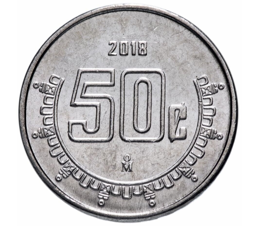 Купить монету 50 сентаво 2018 «Герб» Мексика в интернет-магазине