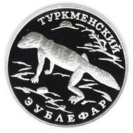  1996. 1 рубль. Туркменский эублефар, фото 1 