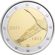  2 евро 2011 «200 лет Банку Финляндии» Финляндия, фото 1 