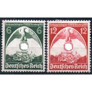  1935. Германия. Рейх. 586-587. Партсъезд NSDAP в Нюрнберге. 2 марки, фото 1 