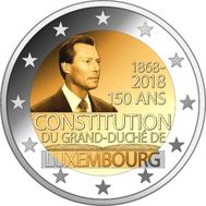  2 евро 2018 «150-летие Конституции Люксембурга» Люксембург, фото 1 