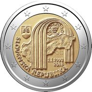  2 евро 2018 «25 лет Словацкой Республики» Словакия, фото 1 