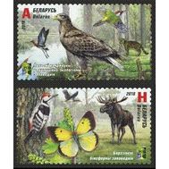  2018. Беларусь. Фауна. Заповедники. Совместный выпуск РСС. 2 Марки. MNH., фото 1 
