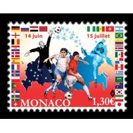  2018. Монако. 3394. Чемпионат мира по футболу в России. 1 Марка., фото 1 
