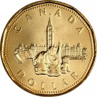  1 доллар 1992 «Парламент. 125 Лет Конфедерации» Канада, фото 1 