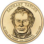  1 доллар 2009 «12-й президент Закари Тейлор» США, фото 1 