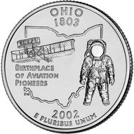  25 центов 2002 «Огайо» (штаты США), фото 1 