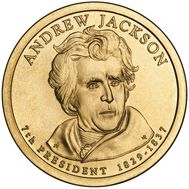  1 доллар 2008 «7-й президент Эндрю Джексон» США (случайный монетный двор), фото 1 