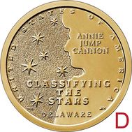  1 доллар 2019 «Классификация звезд, Энни Кэннон» D (Американские инновации), фото 1 