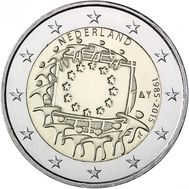  2 евро 2015 «30-летие флага ЕС» Нидерланды, фото 1 