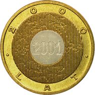  2 злотых 2000 «2000 год — начало нового тысячелетия» Польша, фото 1 