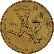  2 злотых 2002 «Чемпионат мира по футболу 2002 Корея/Япония» Польша, фото 1 