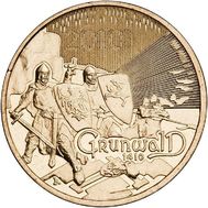  2 злотых 2010 «Великие битвы — Грюнвальд, Клушино» Польша, фото 1 