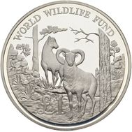  1 фунт 1986 «25 лет Всемирному фонду дикой природы» Кипр, фото 1 