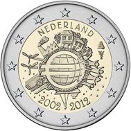 2 евро 2012 «10 лет наличному обращению евро» Нидерланды, фото 1 