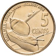  5 центов 2016 «Улитка» Сейшельские острова, фото 1 