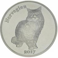  1 фунт 2017 «Норвежская лесная кошка» остров Строма (Шотландия), фото 1 