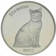  1 фунт 2017 «Сиамская кошка» остров Строма (Шотландия), фото 1 