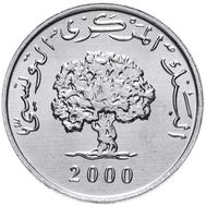 1 миллим 2000 «ФАО — Дерево» Тунис, фото 1 