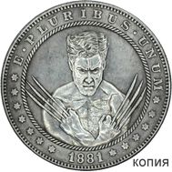  Хобо никель 1 доллар 1881 «Росомаха» США (коллекционная сувенирная монета), фото 1 