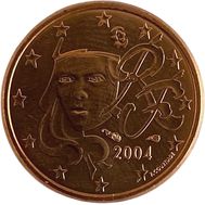  1 евроцент 2004 Франция, фото 1 