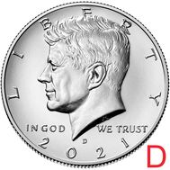  50 центов 2021 «Джон Кеннеди» США D, фото 1 