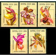  1991. СССР. 6248-6252. Орхидеи. 5 марок, фото 1 