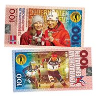  100 крон «Бьорндален и Домрачева. Биатлон», фото 1 
