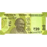  20 рупий 2022 «Махатма Ганди» Индия Пресс, фото 1 