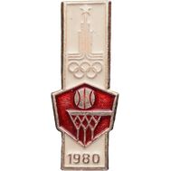  Знак нагрудный «Баскетбол. Олимпиада-80 в Москве» СССР, фото 1 