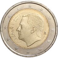  2 евро 2017 «Король Филипп VI» Испания, фото 1 