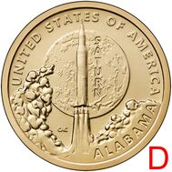  1 доллар 2024 «Ракета Сатурн V» США D (Сакагавея), фото 1 