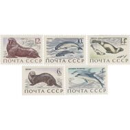  1971. СССР. 3964-3968. Млекопитающие — обитатели морей и океанов. 5 марок, фото 1 