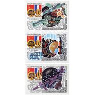  1982. СССР. 5240-5242. Совместный советско-французский полет на корабле «Союз-Т-6». 3 марки, фото 1 
