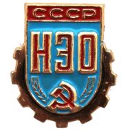  Значок «НЭО — Научно-экономическое общество» СССР, фото 1 