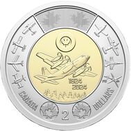  2 доллара 2024 «100-я годовщина Королевских военно-воздушных сил» Канада, фото 1 