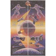  1992. 22-25. Освоение космического пространства. Совместный выпуск России и США. Сцепка, фото 1 