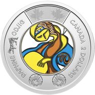  2 доллара 2025 «Дафни Оджиг» Канада (цветная), фото 1 