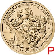  1 доллар 2025 «Космический центр имени Линдона Джонсона» США P (Американские инновации), фото 1 