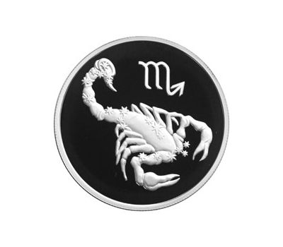  Серебряная монета 2 рубля 2002 «Скорпион», фото 1 