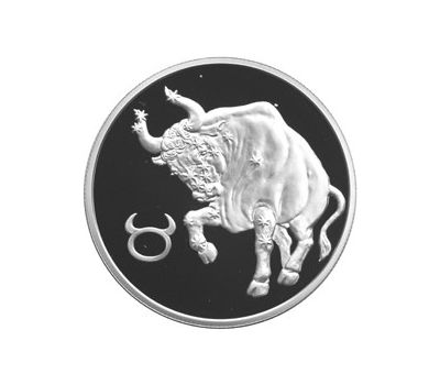  Серебряная монета 2 рубля 2003 «Телец», фото 1 