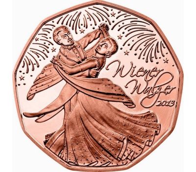  Монета 5 евро 2013 «Венский вальс» Австрия, фото 1 