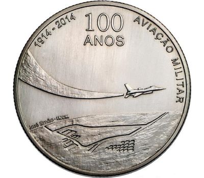  Монета 2,5 евро 2014 «100-летие военной авиации Португалии» Португалия, фото 1 