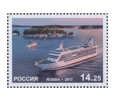  2 почтовые марки «Пассажирские паромы. Cовместный выпуск России и Аландских островов» 2013, фото 3 