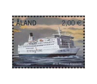  2 почтовые марки «Пассажирские паромы. Cовместный выпуск России и Аландских островов» 2013, фото 2 