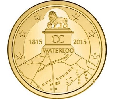  Монета 2,5 евро 2015 «200-летие битвы при Ватерлоо» Бельгия, фото 1 