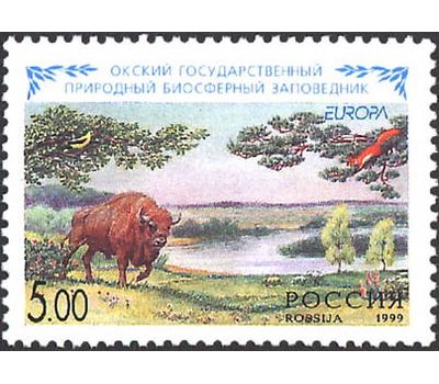  Почтовая марка «Окский государственный природный биосферный заповедник» 1999, фото 1 