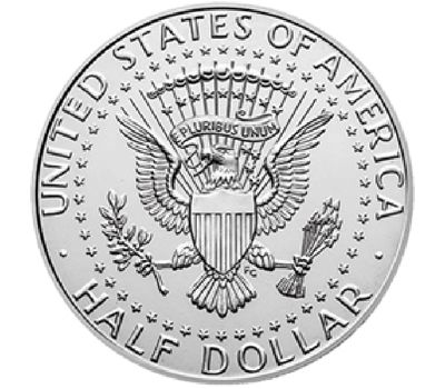  Монета 50 центов 2017 «Джон Кеннеди» США (случайный монетный двор), фото 2 