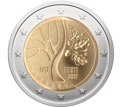  Монета 2 евро 2017 «Дорога к независимости» Эстония, фото 1 
