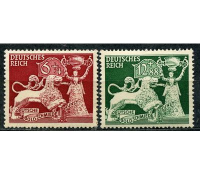  2 почтовые марки «Ювелирное искусство» Третий Рейх 1942, фото 1 